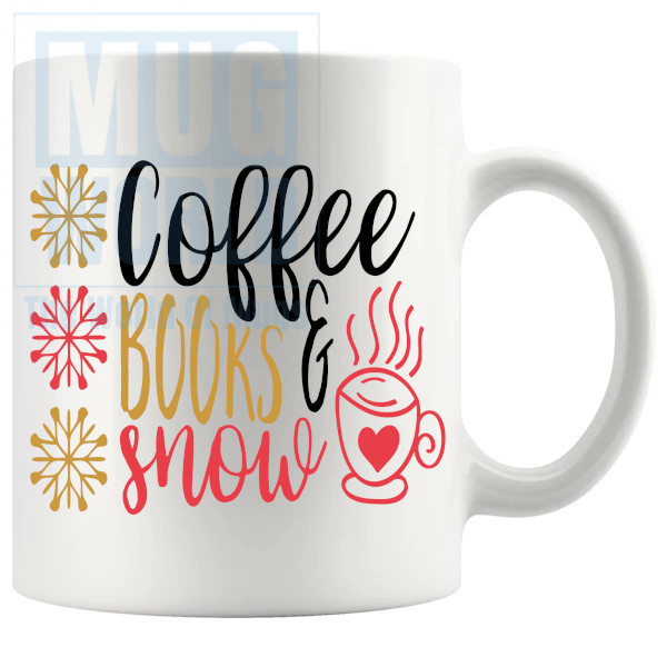Coffee Books And Snow Mug