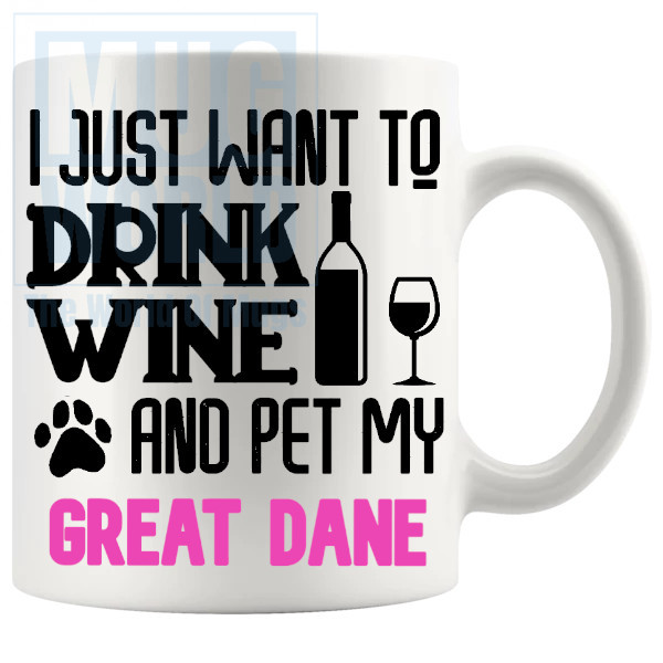 Pet My Great Dane Mug In Pink