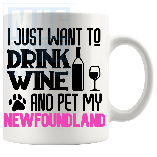Pet My Newfoundland Mug In Pink