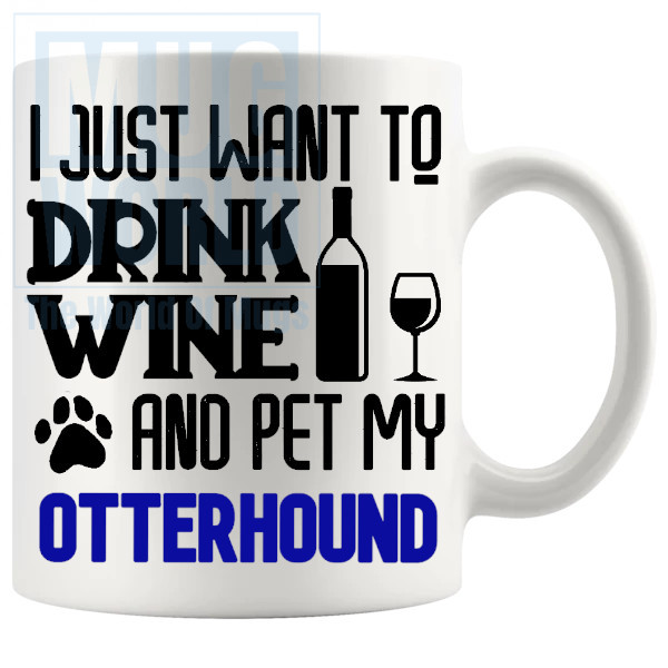 Pet My Otterhound Mug In Blue