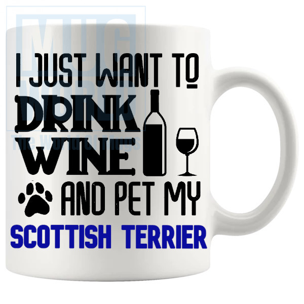 Pet My Scottish Terrier Mug In Blue