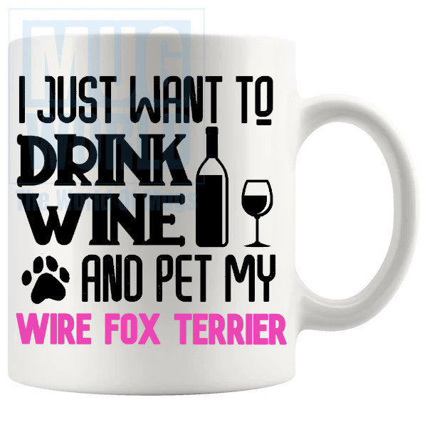 Pet My Wire Fox Terrier Mug In Pink