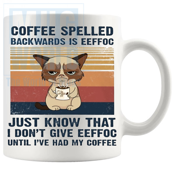 coffee spelled backwards mug Design 9