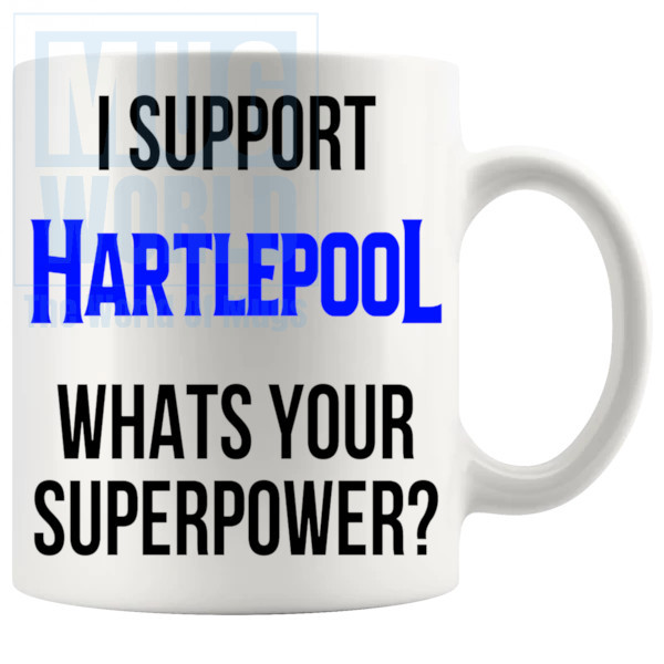 hartlepool fans superpower mug