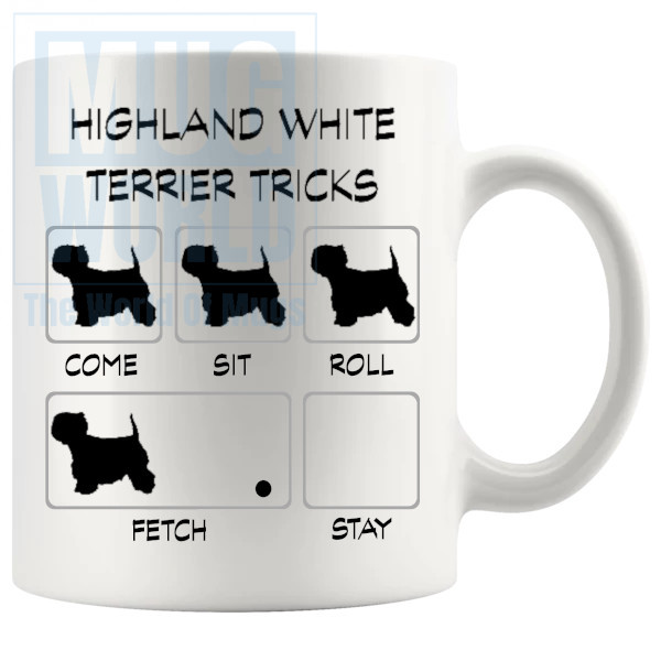 Highland White Terrier Tricks Mug - Novelty Handmade Gifts