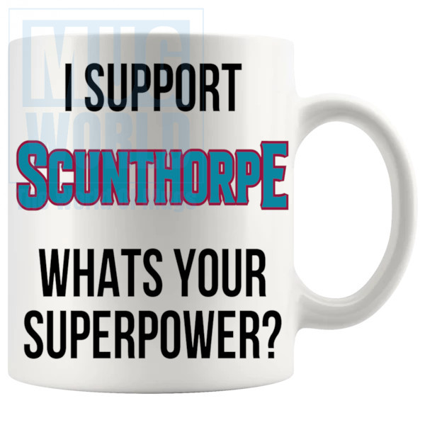 scunthorpe fans superpower mug