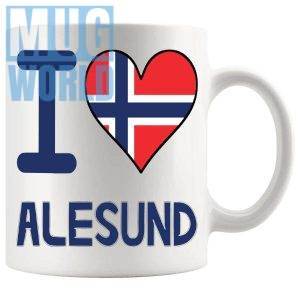 I Love Alesund Mug Novelty Norwegian Gift Mug For Anyone Who Loves Norway And Its Idyllic Locations