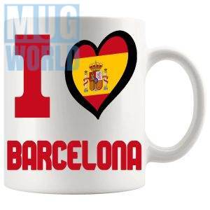 I Love Barcelona Mug Novelty Spanish Gift Mug For Anyone Who Loves Spain And Its Idyllic Locations