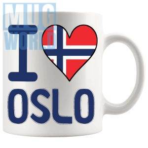 I Love Oslo Mug Novelty Norwegian Gift Mug For Anyone Who Loves Norway And Its Idyllic Locations
