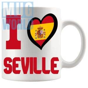 I Love Seville Mug Novelty Spanish Gift Mug For Anyone Who Loves Spain And Its Idyllic Locations