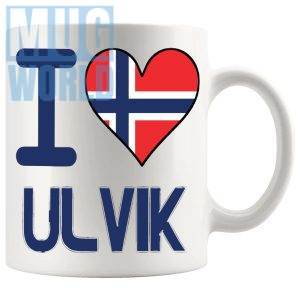 I Love Ulvik Mug Novelty Norwegian Gift Mug For Anyone Who Loves Norway And Its Idyllic Locations