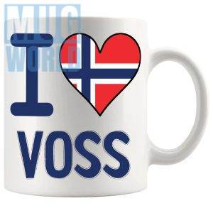 I Love Voss Mug Novelty Norwegian Gift Mug For Anyone Who Loves Norway And Its Idyllic Locations