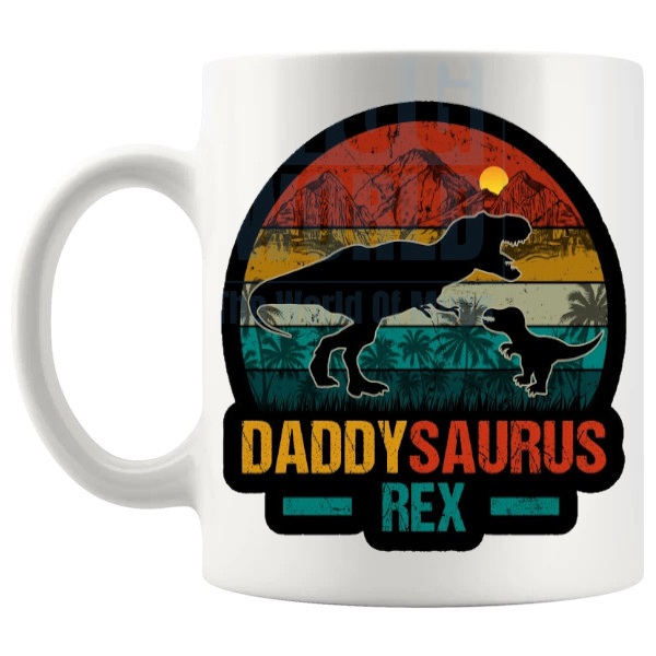 Daddysaurus Rex Mug left handle