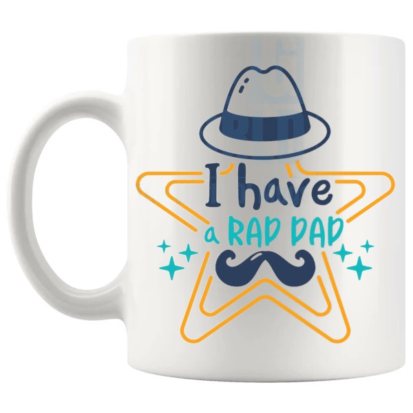 I Have A Rad Dad Mug left handle