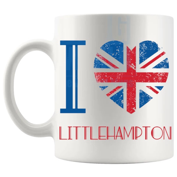 I LOVE LITTLEHAMPTON MUG left handle