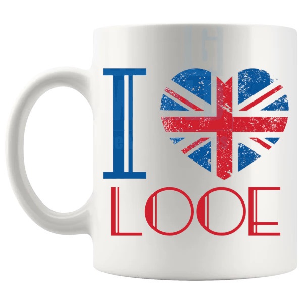 I LOVE LOOE MUG left handle