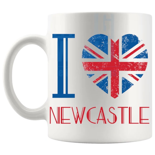 I LOVE NEWCASTLE MUG 1 left handle