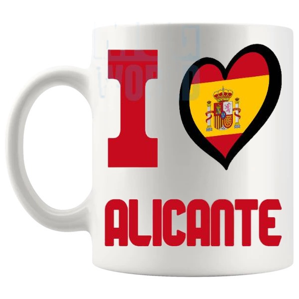 I Love ALicante Mug left handle