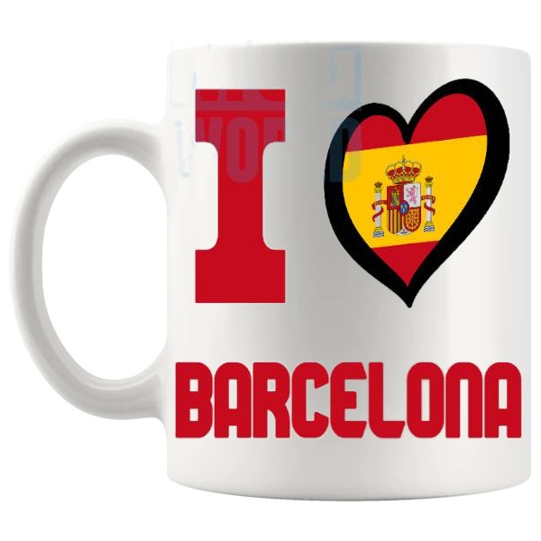 I Love Barcelona Mug left handle