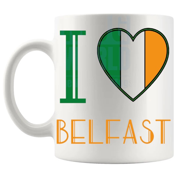I Love Belfast Mug left handle