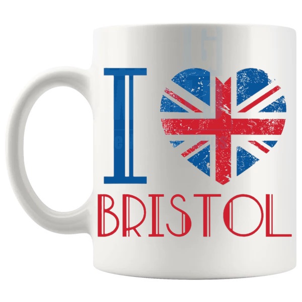 I Love Bristol Mug left handle