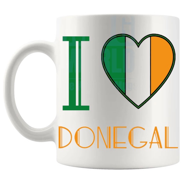 I Love Donegal Mug left handle