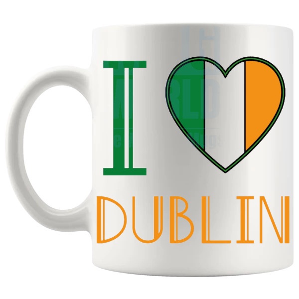 I Love Dublin Mug left handle