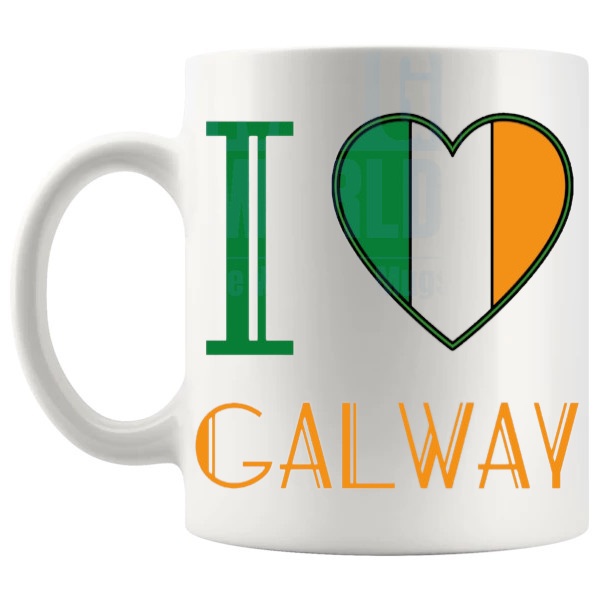 I Love Galway Mug left handle