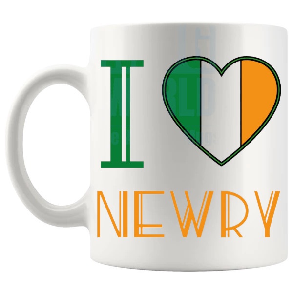 I Love Newry Mug left handle