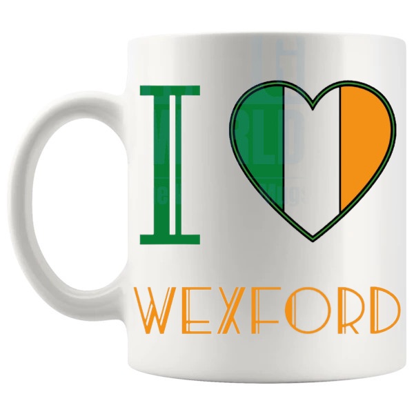 I Love Wexford Mug left handle