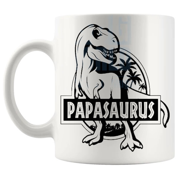 Papasaurus Mug left handle