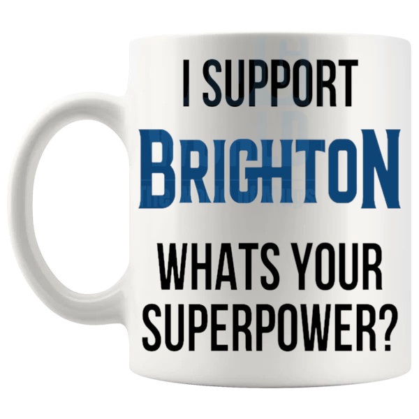 brighton fans superpower mug left handle
