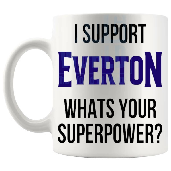 everton fans superpower mug left handle