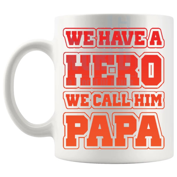 we have a hero mug left handle